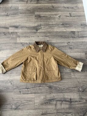 Uniqlo Khaki Plaid barn  Jacket